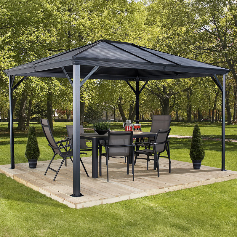 Sojag Ventura Gazebo 3m x 3.7m, 260.9cm H x 295.5cm W x 295.5cm D