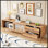 Modern TV Stand For 75+ Inch Tvs, Entertainment Center With 2 Glass Doors, 2 Drawers, And Storage Cabinet, 70 Inch Media Console Table