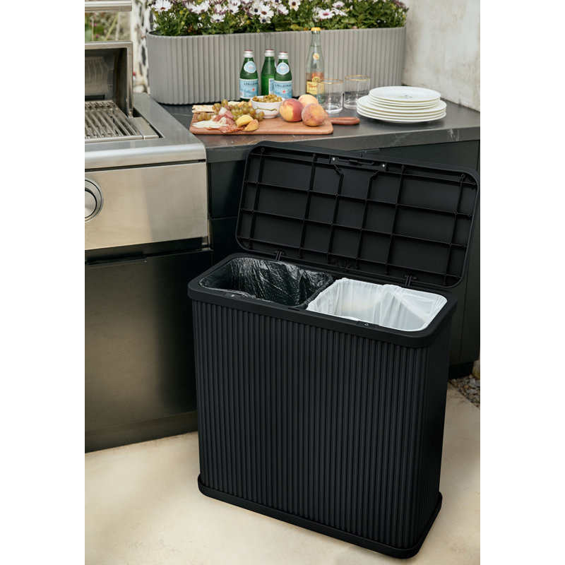Poubelle Veradek Tambour, Black, Ensemble de 1