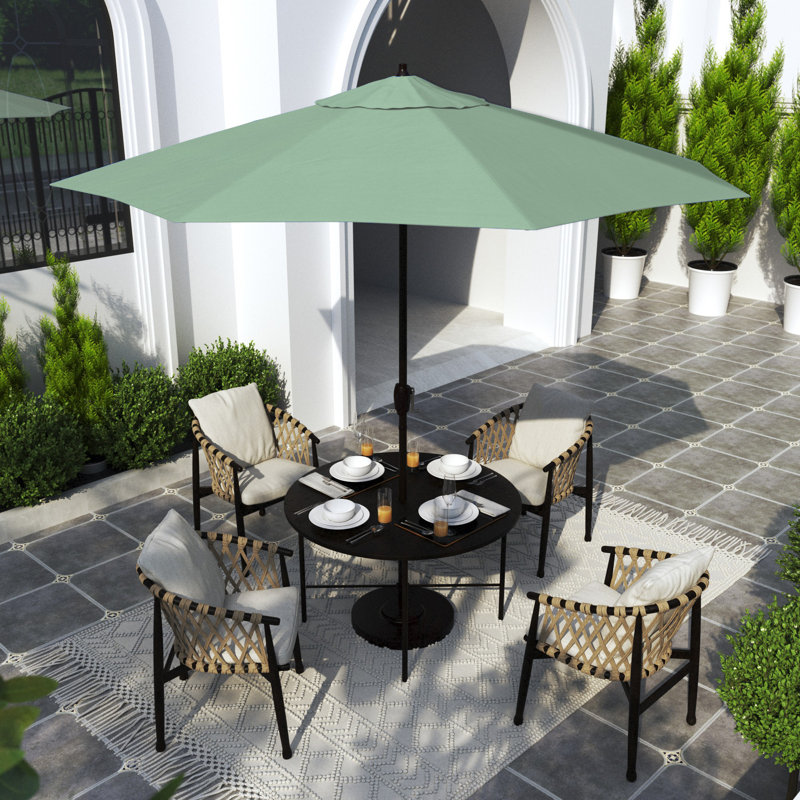 Naidely 108'' Market Umbrella, Spa Performance Canvas