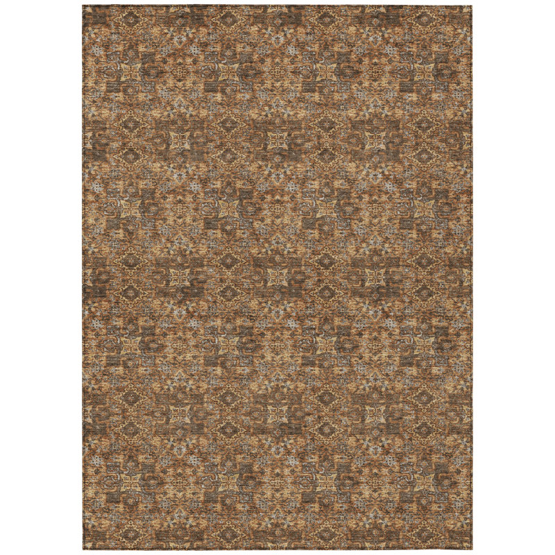 Tapis lavable à la machine intérieur / extérieur ACN2783 Global Chantille, Paprika, 8 pi x 10 pi