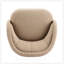 Chaise d'appoint courbée avec coussin moelleux intégré pour un confort ultime et un design moderne-130788002