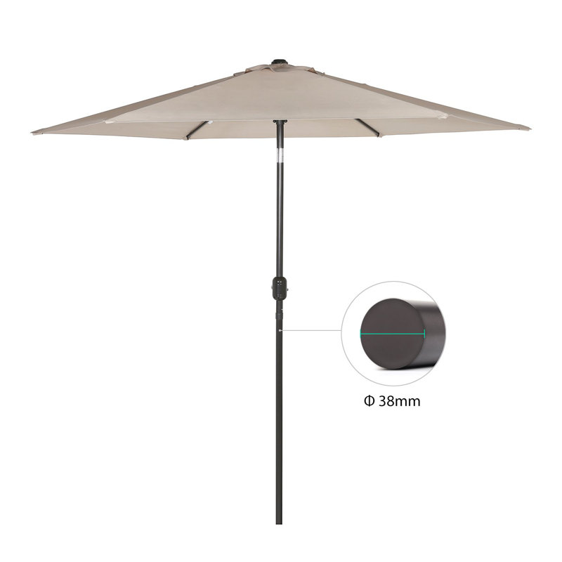 270cm Balcony Parasol, Taupe