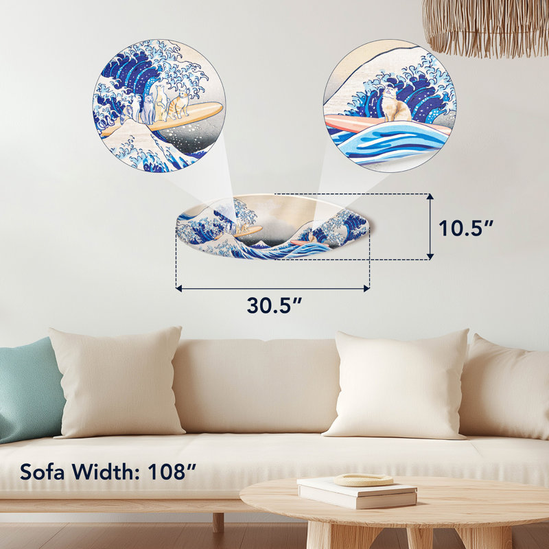 Planche de surf American Art Decor - art mural Chats tabby