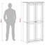 Wardrobe PANAMA Honey Solid Pine Wood Bedroom Closet Freestanding Wooden