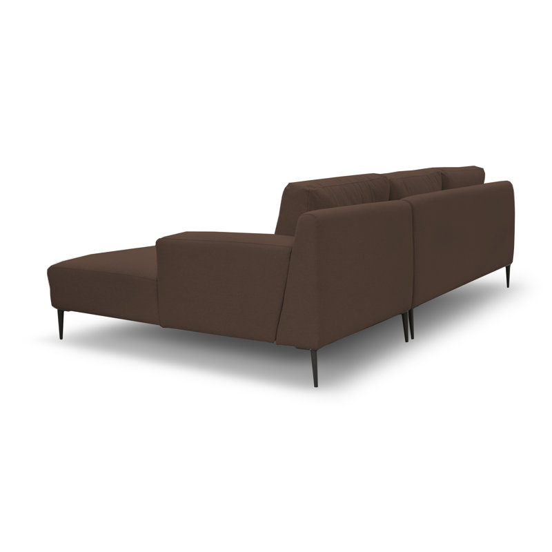 Allynn 3 Seater Corner Sofa , Right facing, Brown