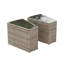 Ensemble de 2 tables d'appoint en osier avec rangement Chayenne