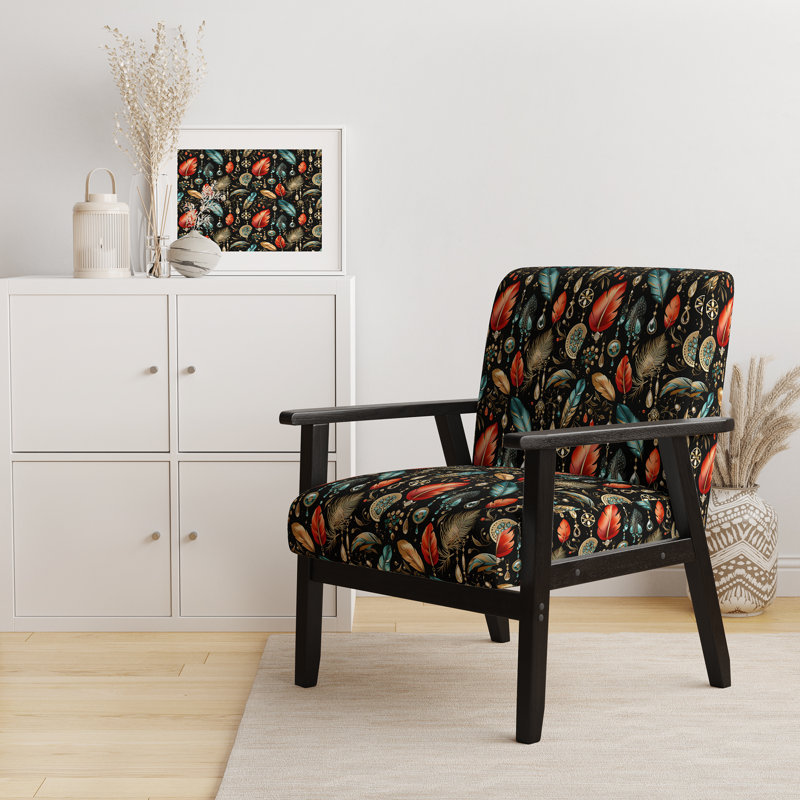 Fauteuil bohème chic noir en velours, style Black Jewelry Boho Chic - Fauteuil d'appoint noir