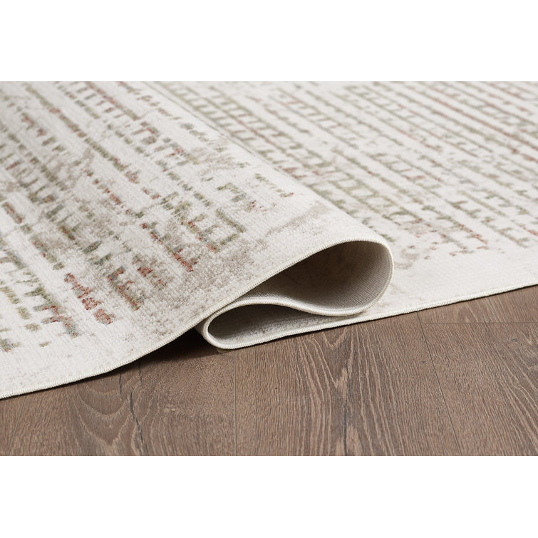 Valde Machine Woven Striped Area Rug