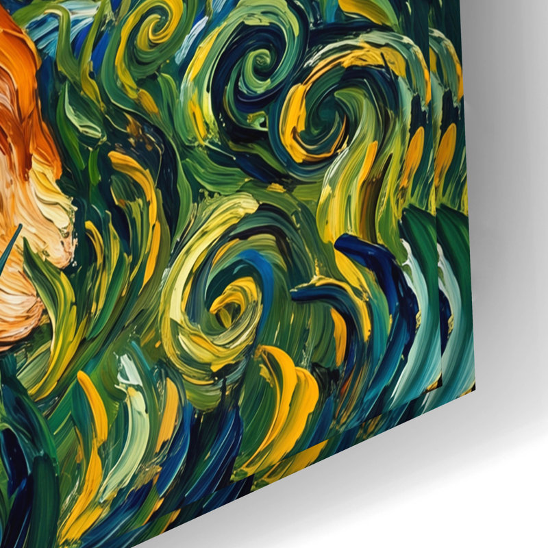 «Pembroke Welsh Corgi Starry Night» par Rich Monet, art mural en verre acrylique, 24 po x 16 po, 24 po x 16 po