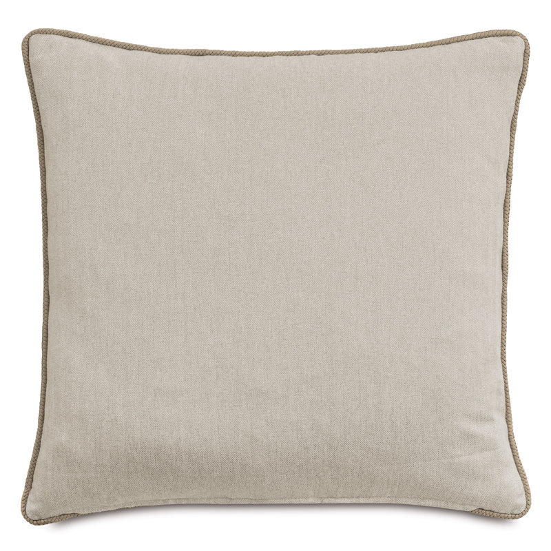 Housse et insert d'oreiller en mélange de coton Rufus, Carré 22 po