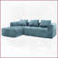Canapé modulaire en L modulaire en chenille moderne - 98,42 po avec méridienne, poches latérales et amp; Pas d'assemblage pour le salon-2135395947