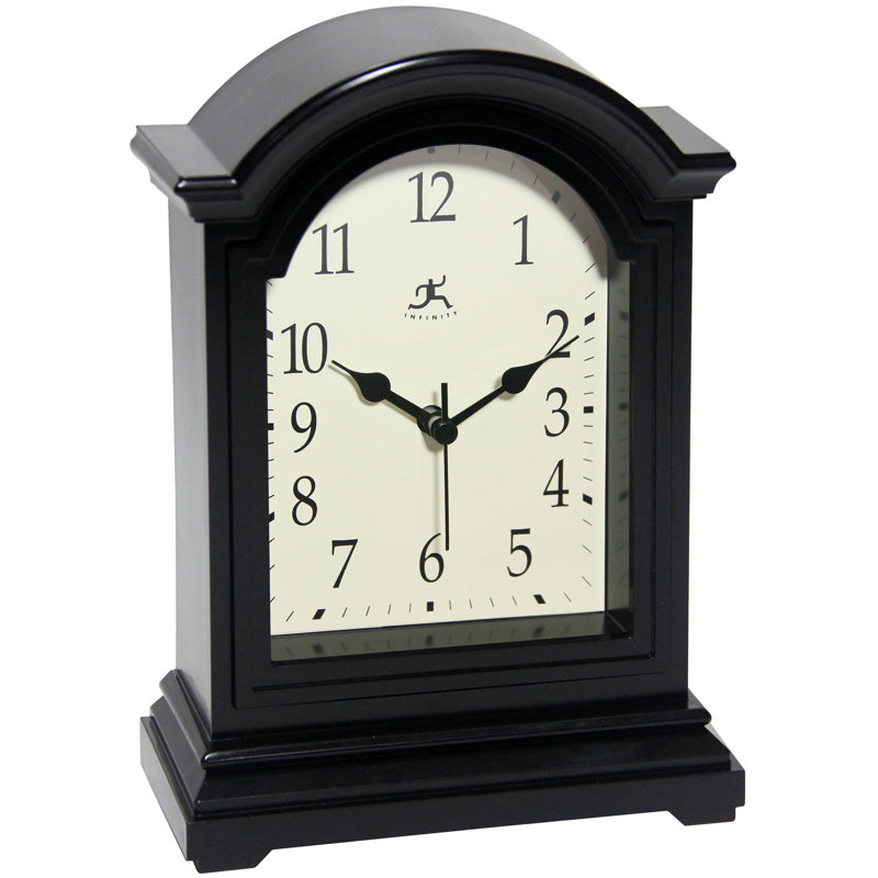 Antique Grandfather Tabletop Clock, Black