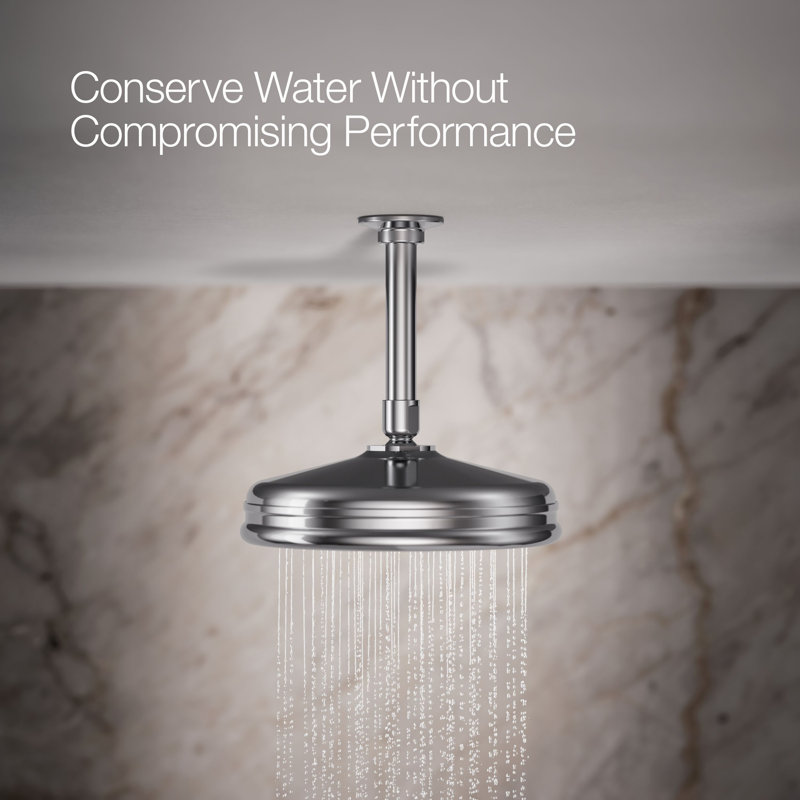 Traditional Rain Shower Head, Polished Chrome