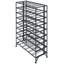 54 Bottle Metal Floor Wine Bottle Rack in Grey