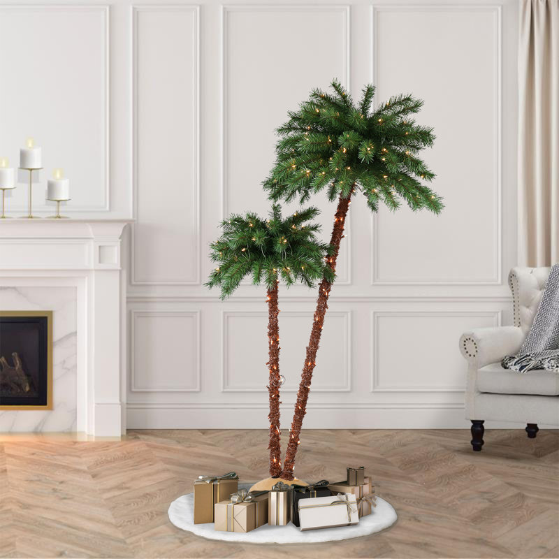 Arbre de Noël artificiel vert 72 pouces avec 175 lumières