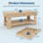 Rectangular Coffee Table with Drawer & Shelf, Rustic Finish Living Room Center Table, Stable Heavy Duty Storage-614297061
