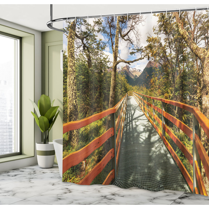 Shower Curtain with Hooks Included, 84"H x 69"W