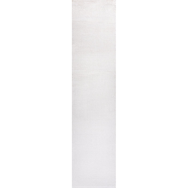 Tapis blanc / argenté Wolcott, Tapis de couloir 2 pi x 8 pi