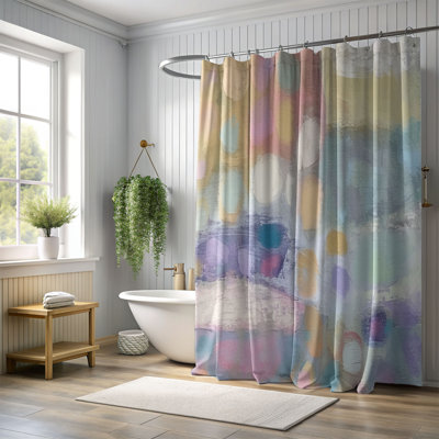 Serene Strokes Sketch - Premium Shower Curtain