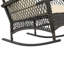 Chaise berçante rembourrée Fruttuo crème et noire-120661161