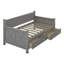 Lit de jour simple avec 2 grands tiroirs Rhonnie, structure en forme de X-640994338