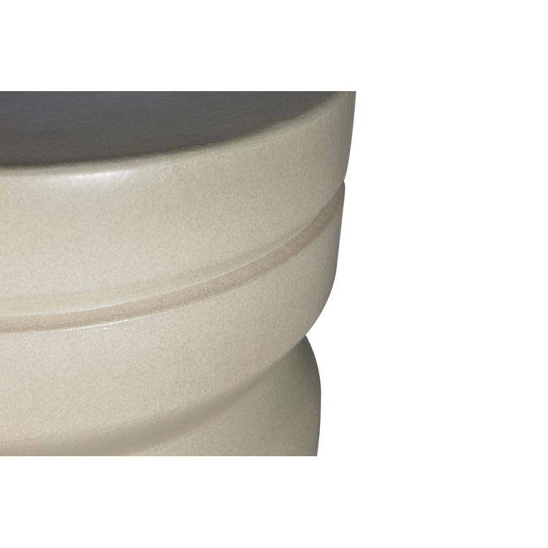 Provenance Signature Outdoor Round Side Table, Khaki