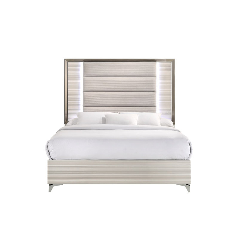 LIT ÉTOILE BLANC AVEC DEL, Grand lit
