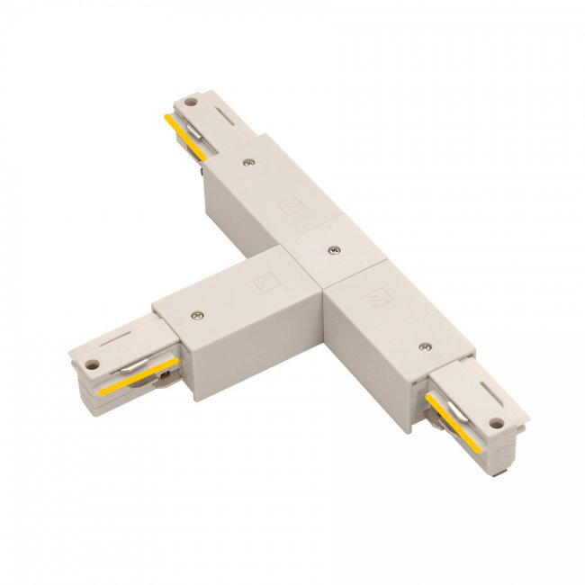 Left W Track T Connector, White