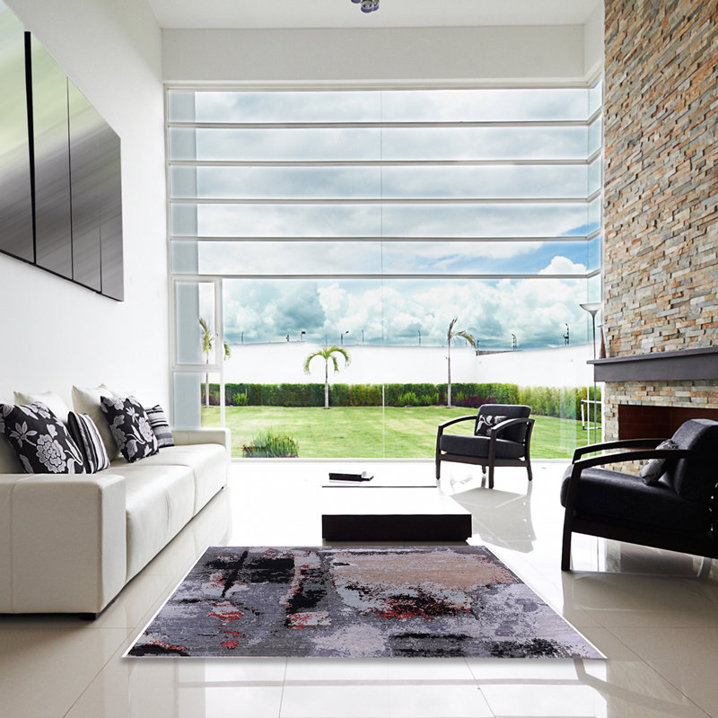 Abstract Indoor Rug, Square 8'