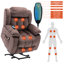 Demp Upholstered Heated Massage Chair-467982934
