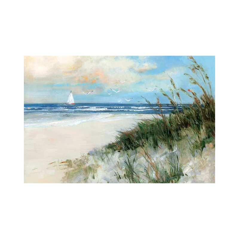 «Oak Island Sunrise» par Sally Swatland - reproduction d'art, H 18 po x l 26 po x P 1,5 po, Toile tendue