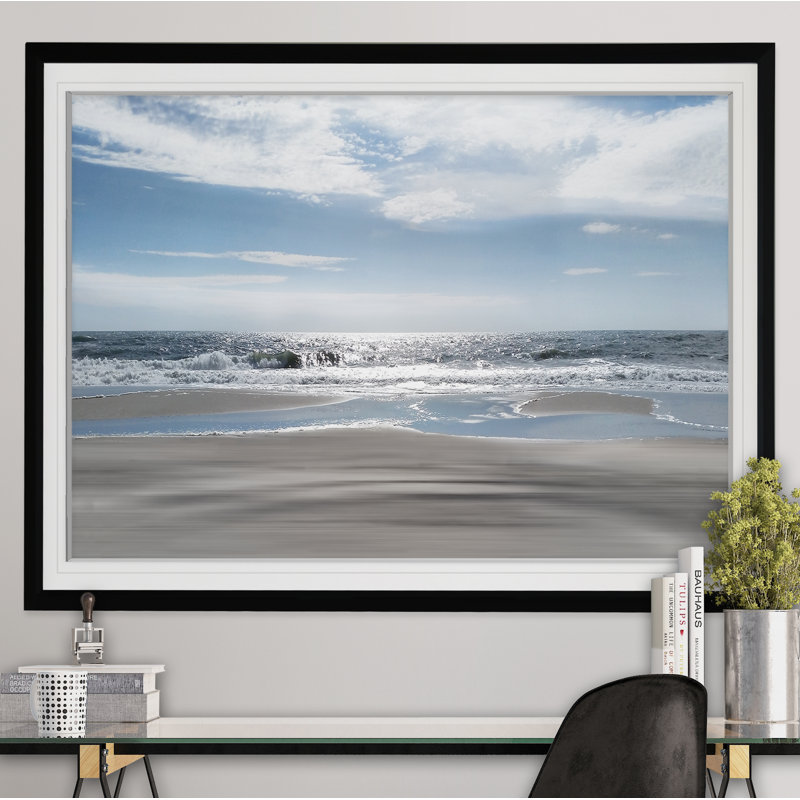 « beach bliss », reproduction de peinture à l’acrylique encadrée, Noir, H 20 po x l 24 po x P 1,5 po