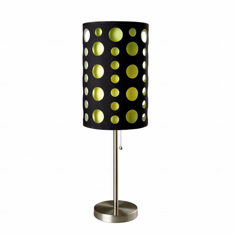 Lampe de table - 33 po de haut en métal, design rétro, Vert
