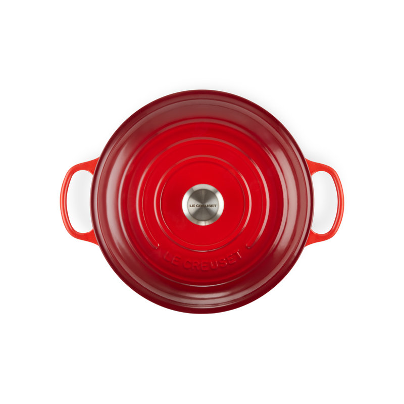 Le Creuset Signature Enameled Cast Iron Braiser with Lid, Cerise