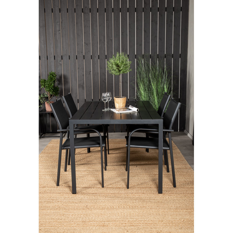 Hiran 4 - Person Patio Dining Set with Rectangular Table