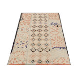 Moroccan Hand Knotted Silk Geometric Area Rug