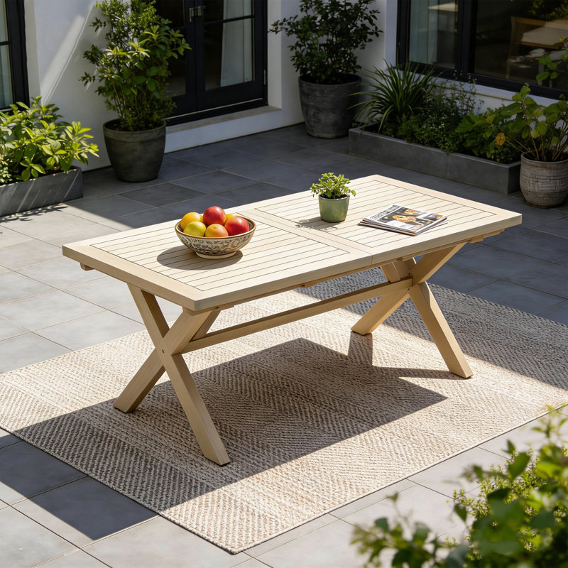 Outdoor Extendable Wood Dining Table