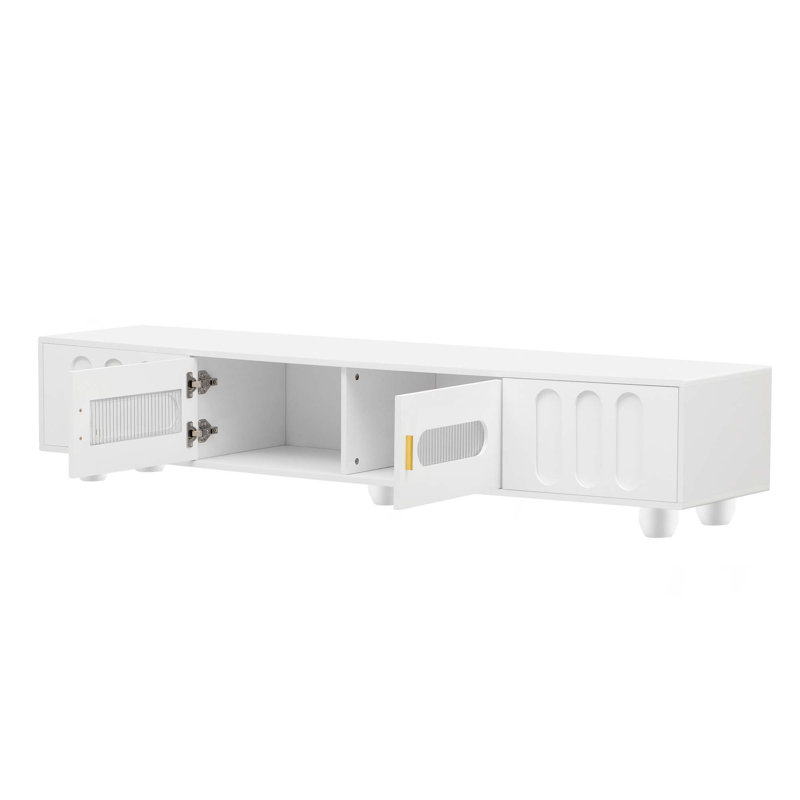 Crédence de rangement l 70,9 po Laythen, Blanc