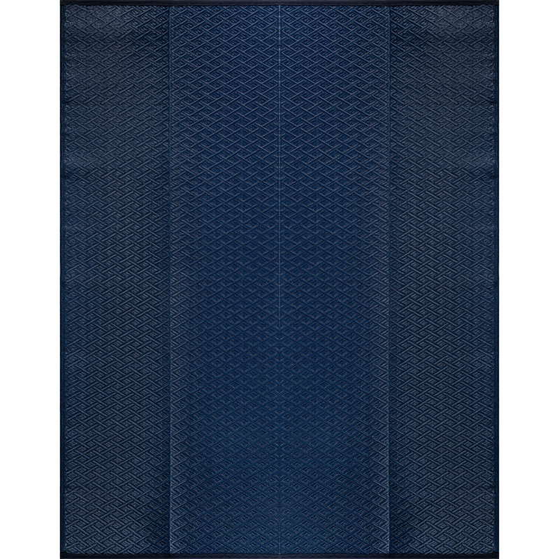 Tapis extérieur diamant, Rectangle 10' x 14', Navy