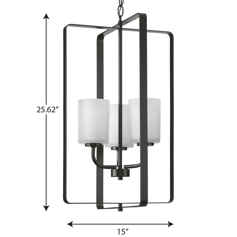 Lustre géométrique à 3 lumières, Noir