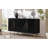 Niara Stylish Sideboard with Wave Geometric Design, Conical Legs and Metal Handles-1856558840
