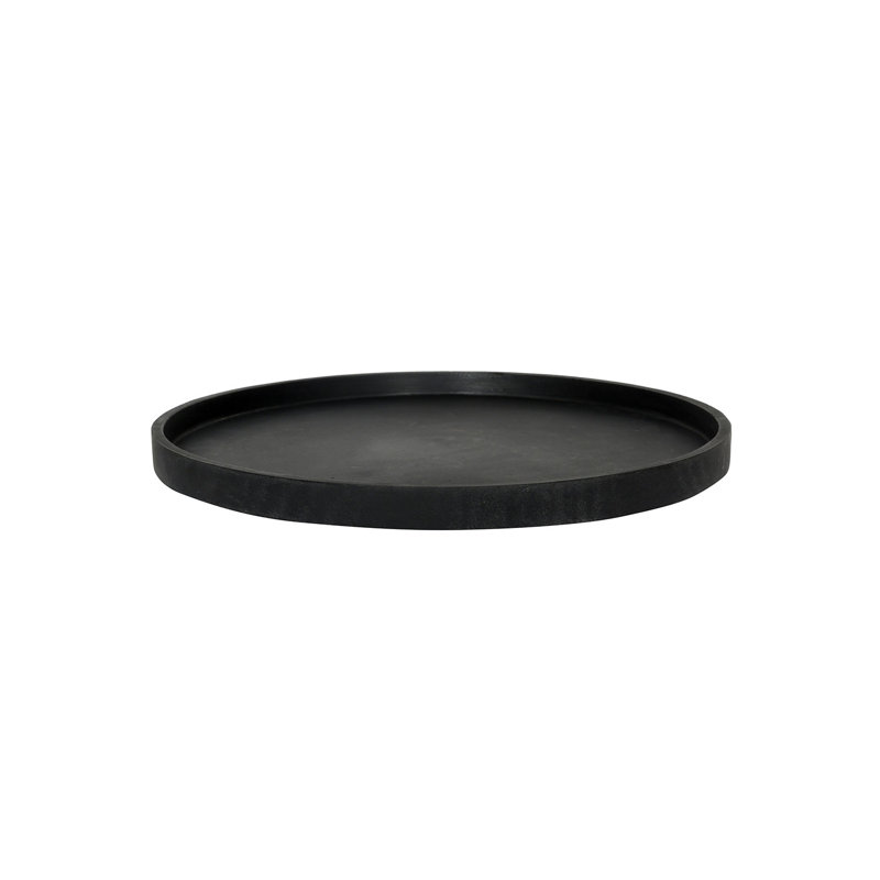 Soucoupe ronde M, noir, H 1,18 po x l 17,72 po x P 17,72 po