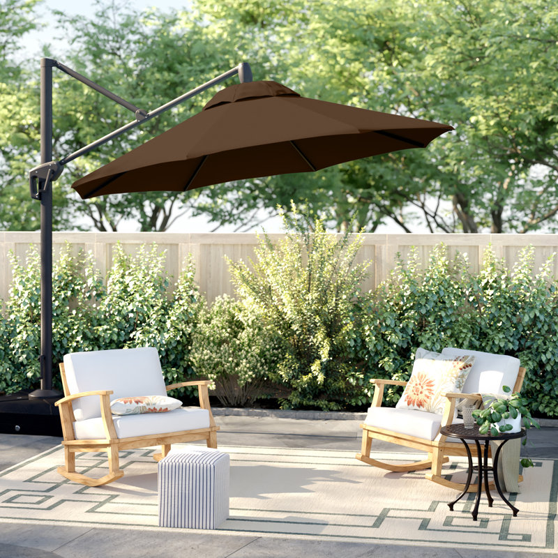 Parasol en porte-à-faux 10 pi Cassidey, Toile châtaigne Sunbrella® toile