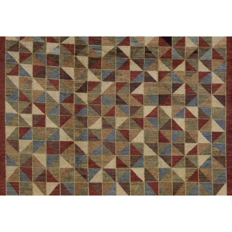 Tapis brun noué à la main de haute qualité