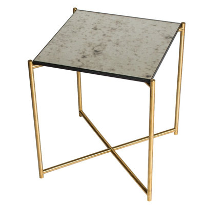 Bedell Glass Top End Table