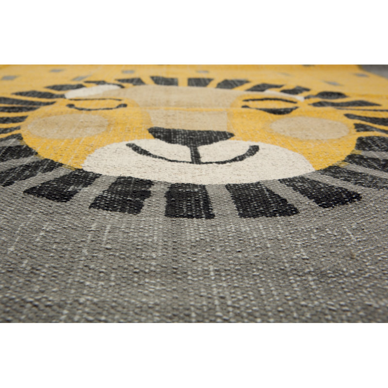 Bram Cotton Grey/Safran Indoor Rug