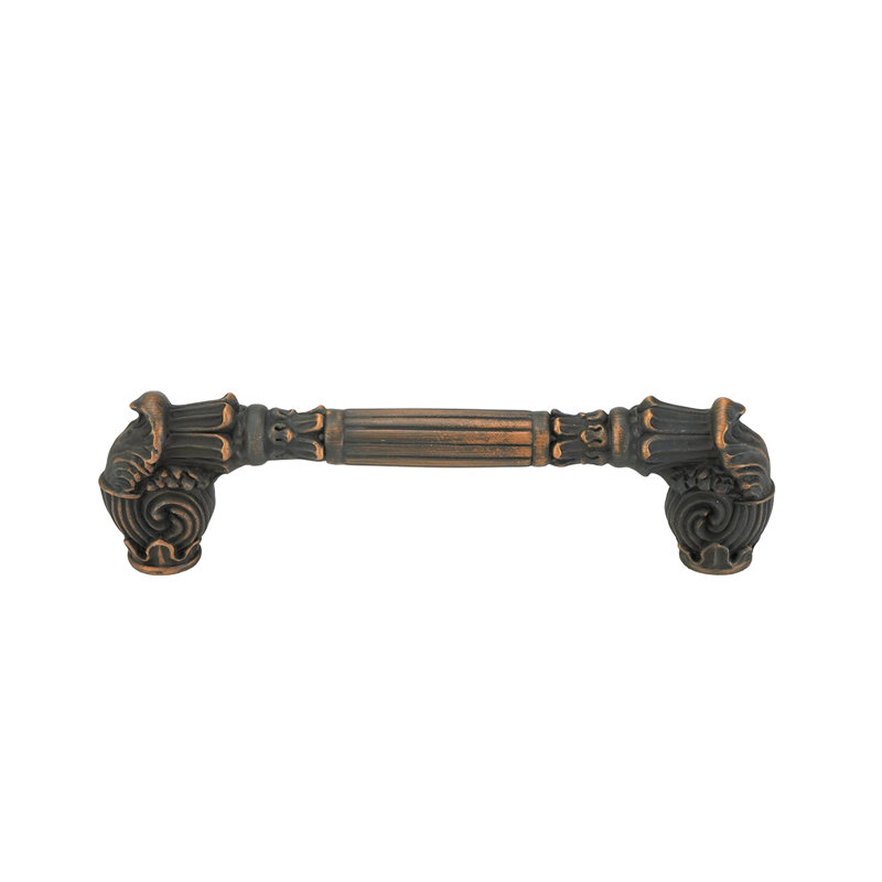 EDGAR BEREBI GENEVE 3-1/2" CENTER TO CENTER PULL IN MUSEUM GOLD PLATE, Oil Rubbed Bronze