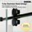 56" - 60" W x 76" H Single Sliding Frameless Shower Door with Cleancoat Glass-101184874