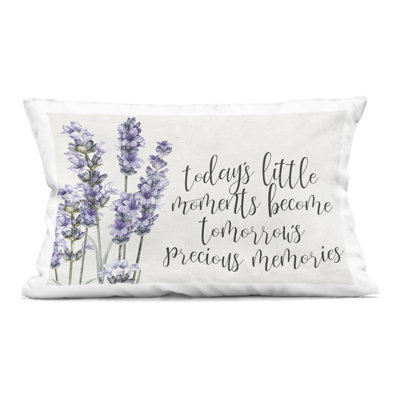 Conception de coussin décoratif imprimé Today's Little Moments Sentiment par Kim Allen